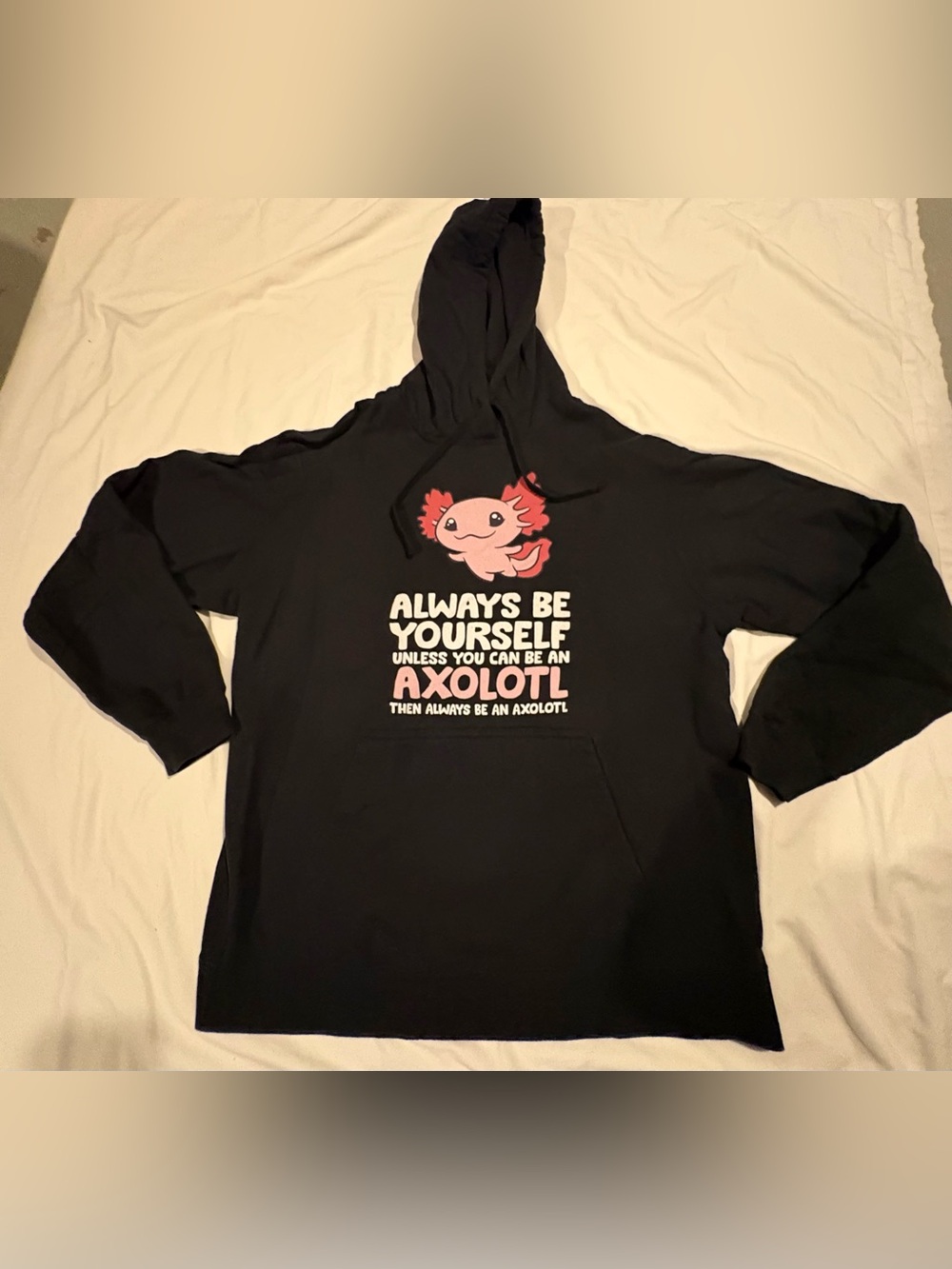 “Always Be Yourself Unless You Can Be An Axolotl “Hoodie SZ: Men’s Sz: Large